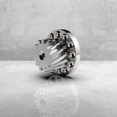 Block flange pinion